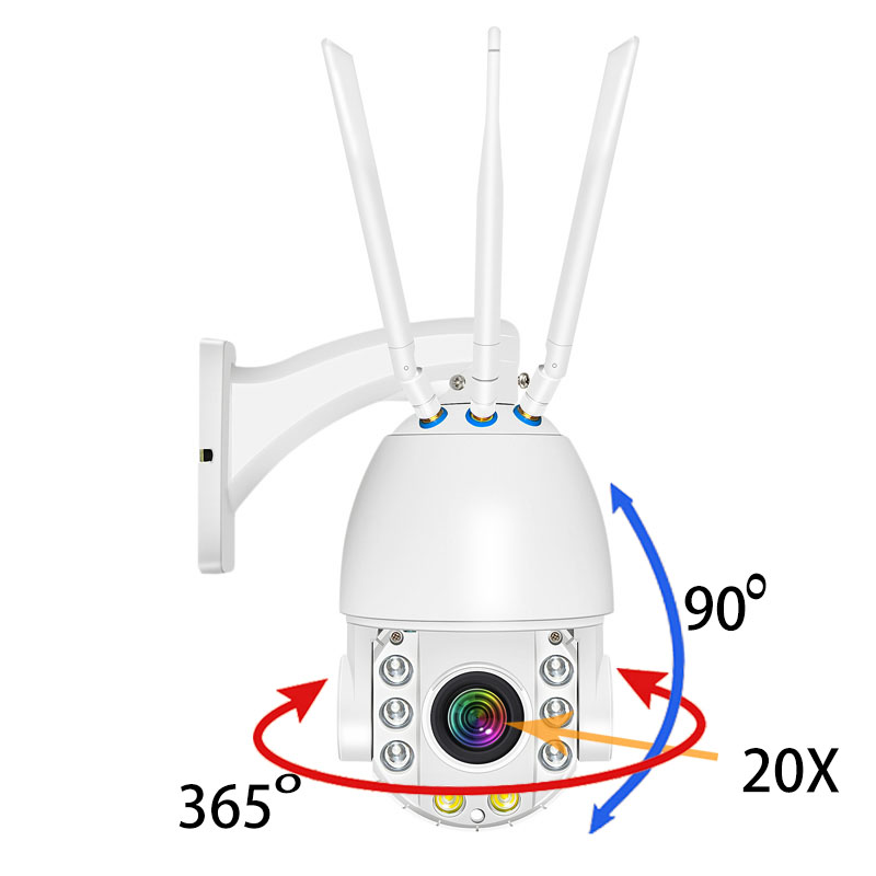 PT8 Series 100M IR 5.0M Pixels HD 20X Optical Zoom 4G Auto tracking PTZ Camera